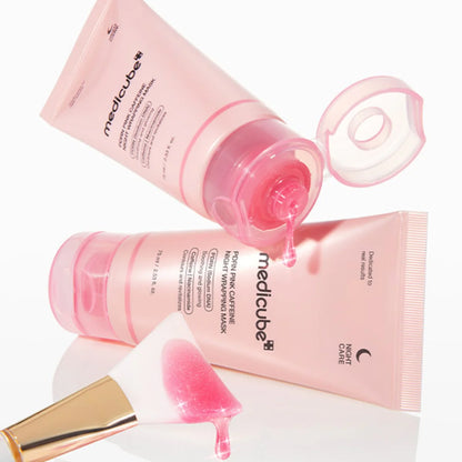 MEDICUBE PDRN Pink Caffeine Night Wrapping Mask - Glam Secret