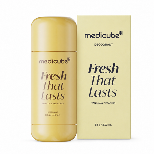 Medicube Fresh That Lasts Vanilla and Pistachio Deodorant 83g with matching box