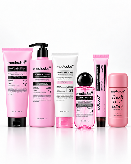 Medicube Rosemary PDRN, Korean Hair Care Set, Rosemary Shampoo, PDRN Scalp Serum, Hair Mask, Korean Hair Care UAE.