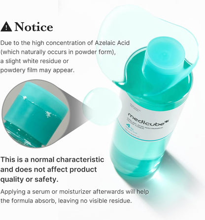 Medicube azelaic acid toner for oily and congested skin 