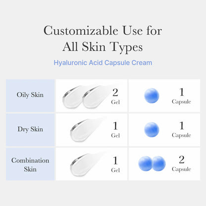 Medicube hyaluronic moisturizing capsule cream in a 50g jar, featuring a smooth, hydrating cream with hyaluronic acid for skin hydration