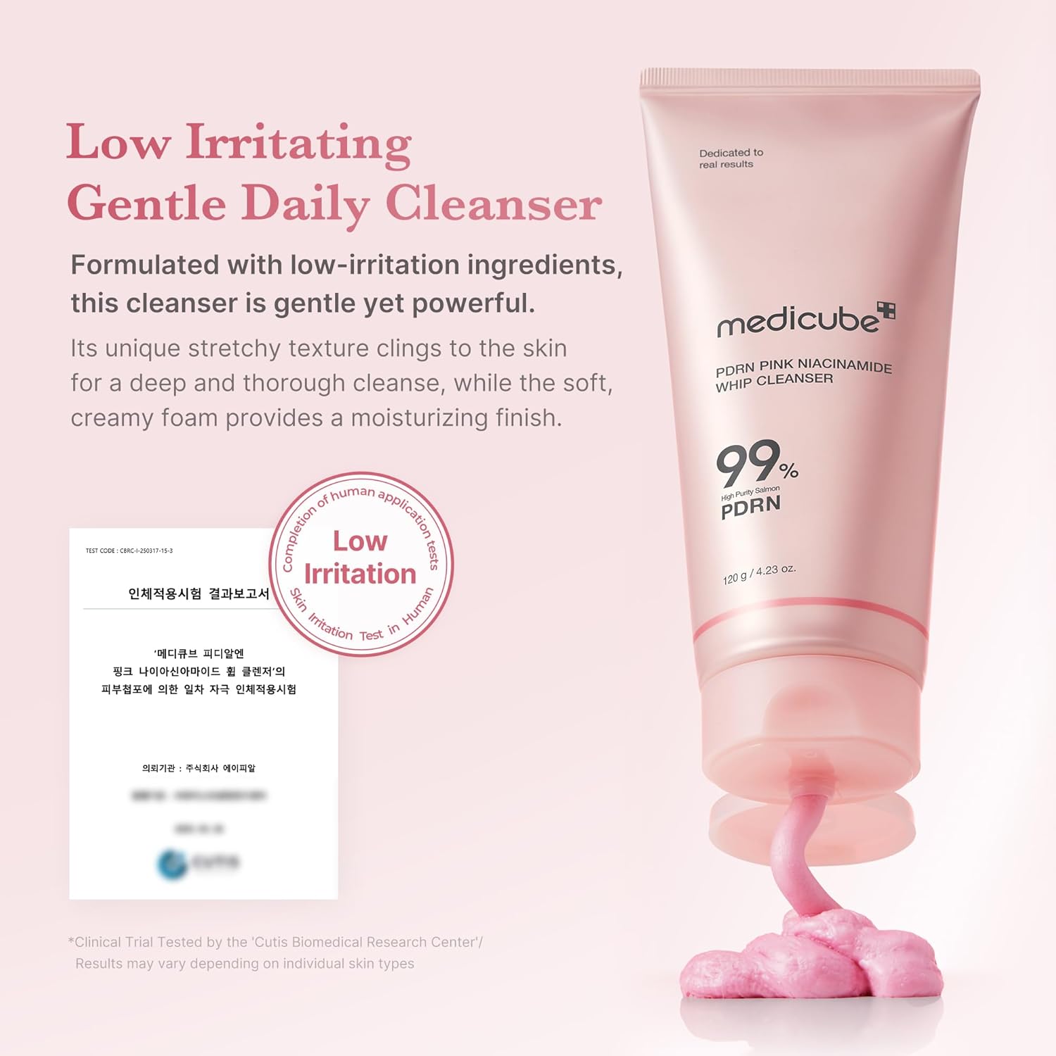 Medicube whipped cleanser for sensitive and dull skin