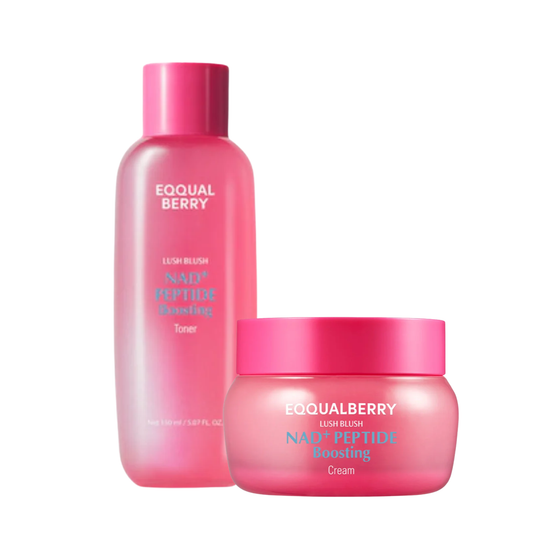 EQQUALBERRY NAD+ Peptide Boosting Toner & Cream Set - Glam Secret