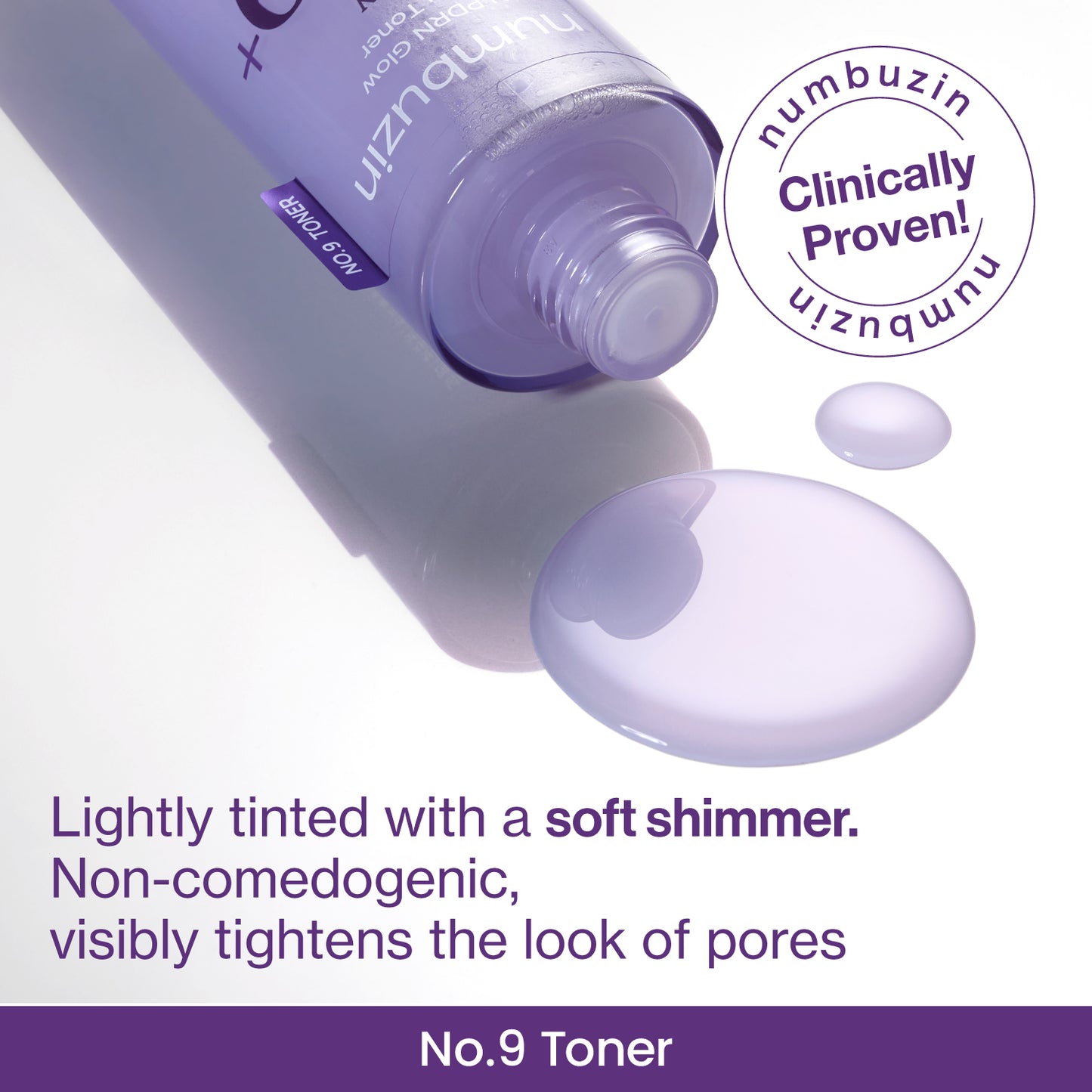 Numbuzin glow boosting toner for fine lines and pores 