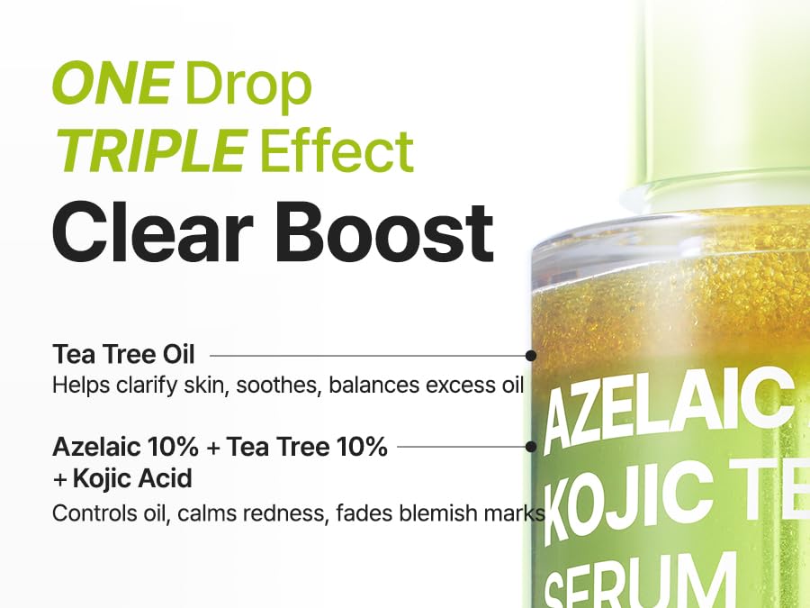 PURITO clarifying serum with azelaic acid tea tree and kojic acid 