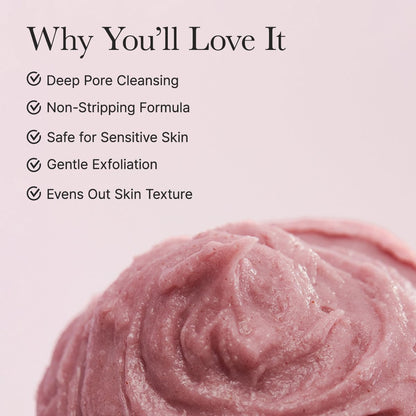 Rosehip Rice Mochi Face Cleanser with rice powder