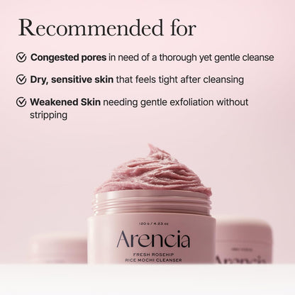 Rosehip mochi cleanser texture at Glam Secret UAE