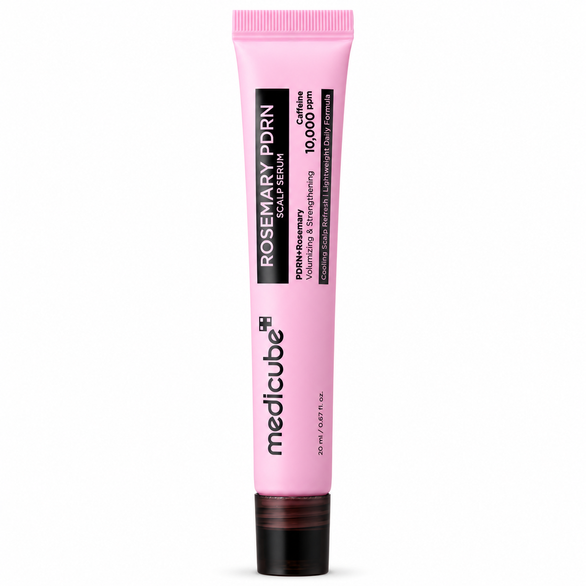 Medicube Rosemary PDRN Scalp Serum 20ml pink tube with caffeine 10000 ppm for cooling scalp care and fuller-looking hair
