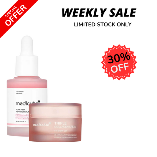 WEEKLY FLASH DEALS MEDICUBE Pink Peptide Serum & Triple Collagen Cream
