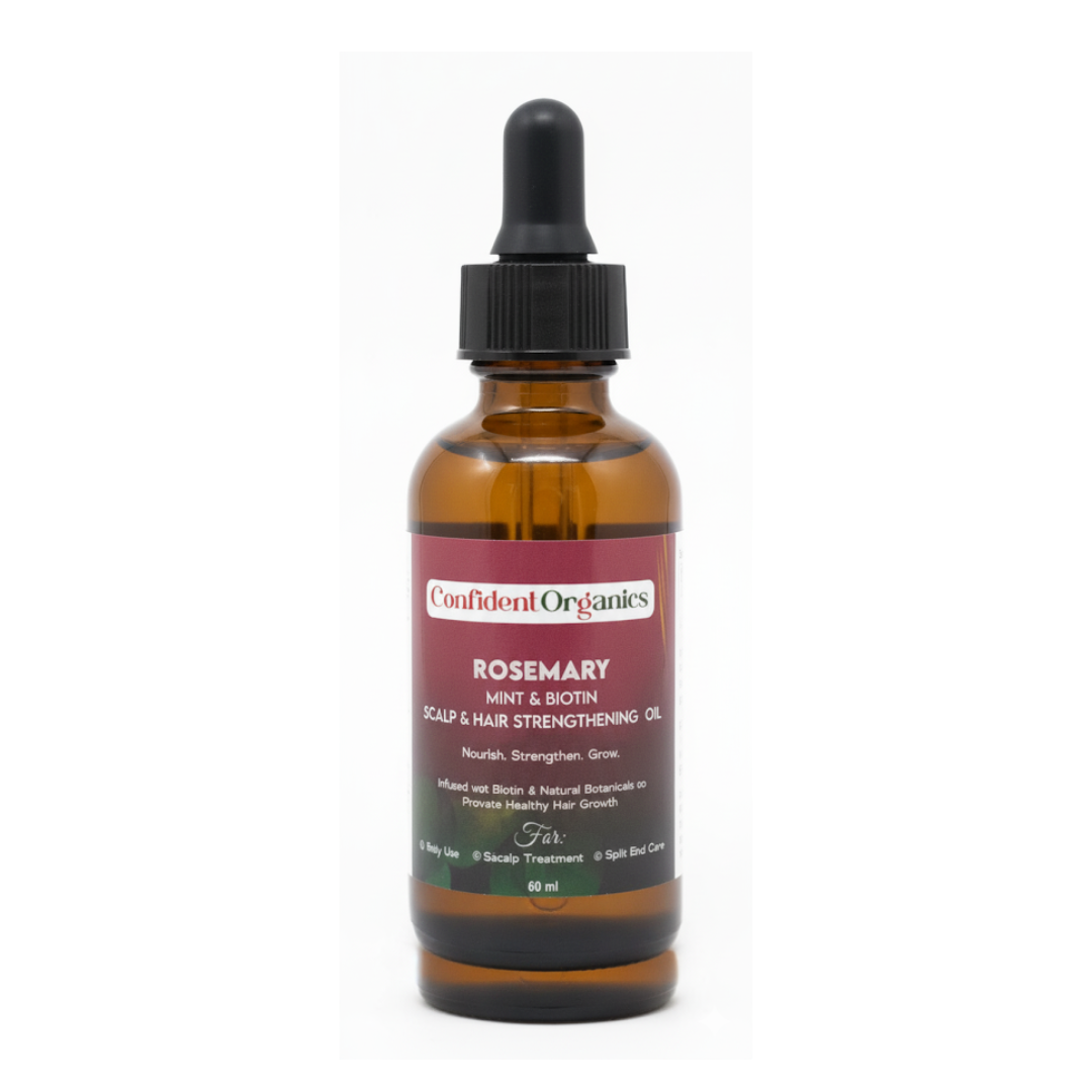 Confident Organics Rosemary Mint & Biotin, Scalp & Hair Strengthening Oil - Glam Secret