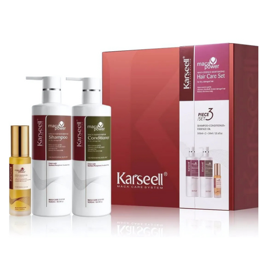 Karseell Karseell Collagen Hair Treatment Maca Essence Hair Care Set, Hair Oil Shampoo and Conditioner Set - Glam Secret