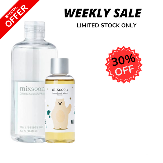 WEEKLY FLASH DEALS MIXSOON Soondy Centella Asiatica Essence & Cleansing Water