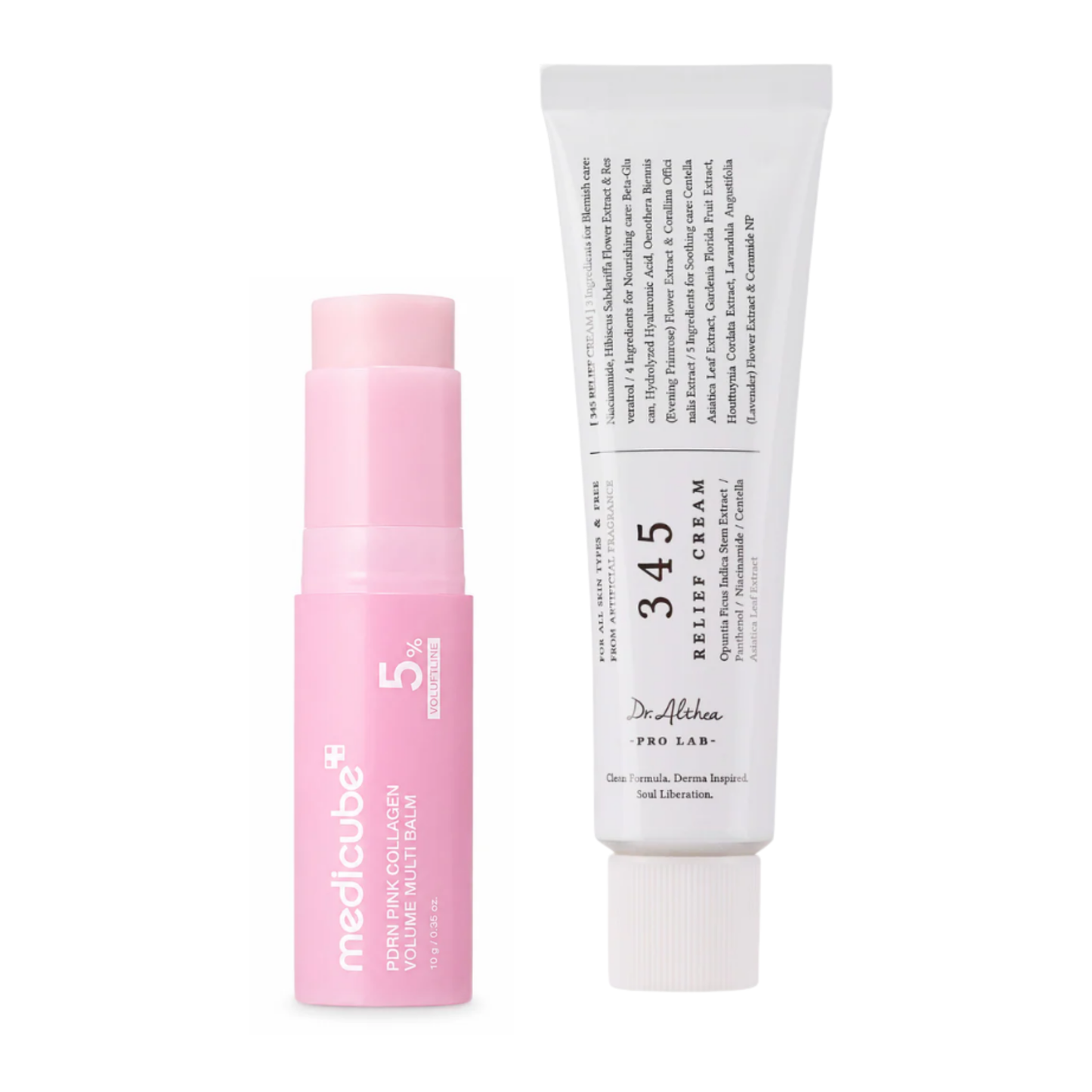 MEDICUBE PDRN Pink Collagen Volume Multi Balm & DR ALTHEA 345 Relief Cream  SET