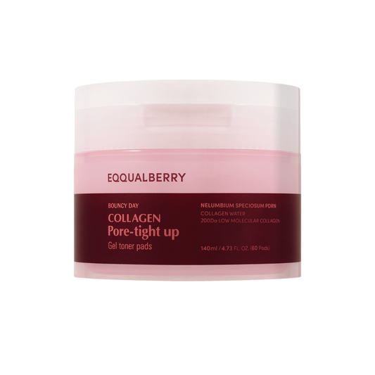 EQQUALBERRY Collagen Pore-Tight Up Gel Toner Pads