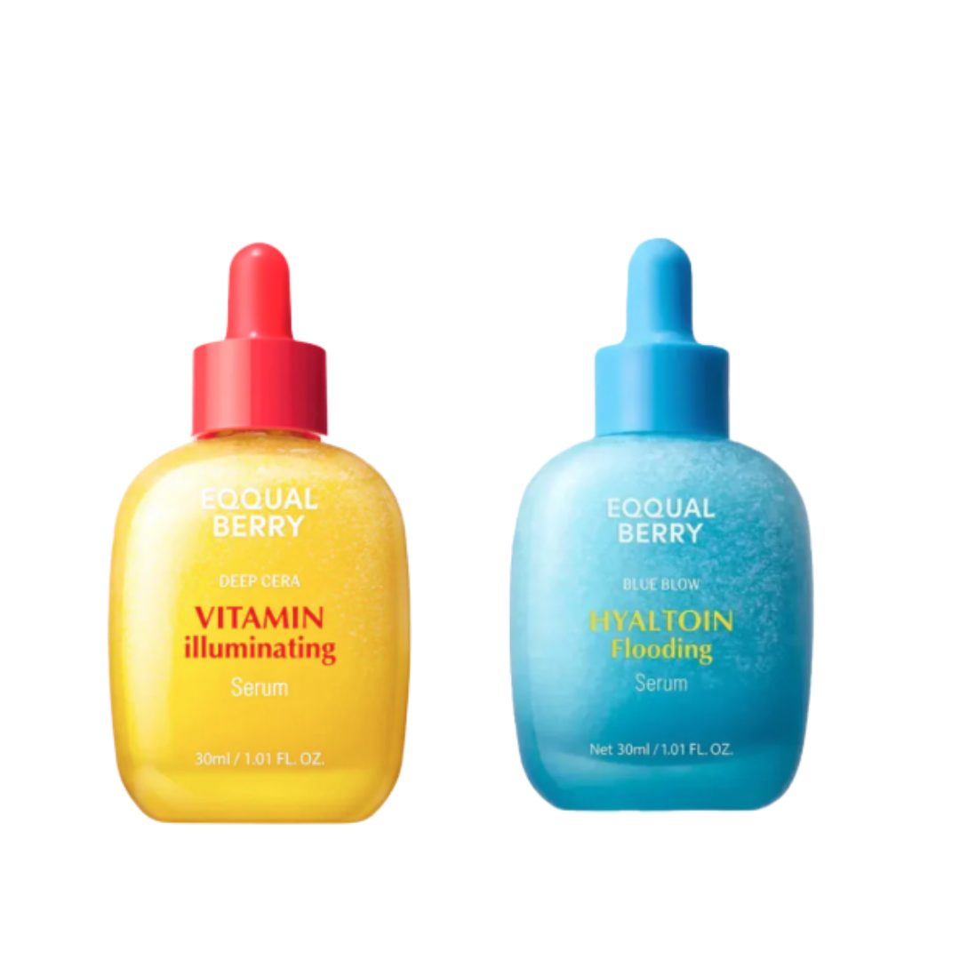 EQQUALBERRY Hyaltoin Flooding Serum & Vitamin Illuminating Serum Set - Glam Secret