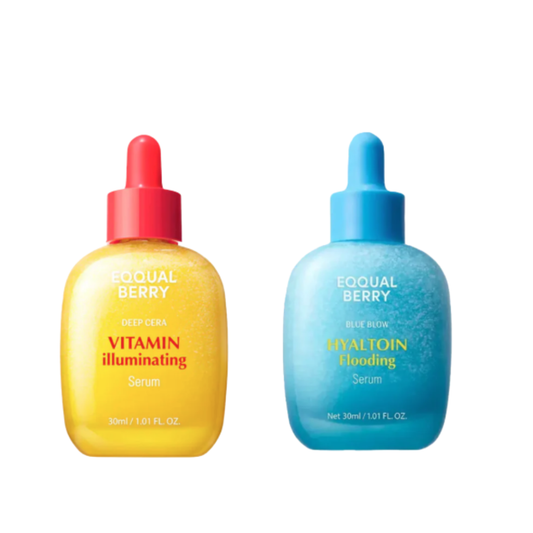 EQQUALBERRY Hyaltoin Flooding Serum & Vitamin Illuminating Serum Set - Glam Secret