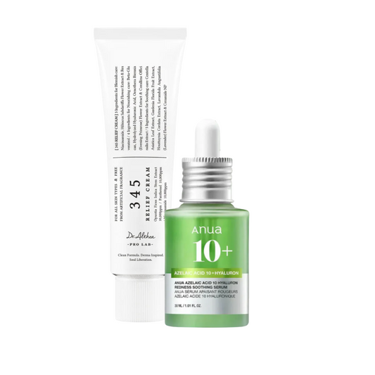 DR ALTHEA 345 Relief Cream & ANUA Azelaic Acid 10+ Hyaluron Serum Set - Glam Secret