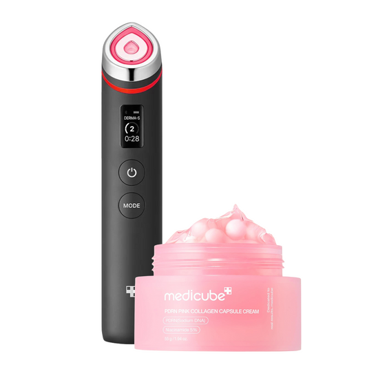 MEDICUBE Age R Booster Pro EX & PDRN Pink Collagen Capsule Cream Set