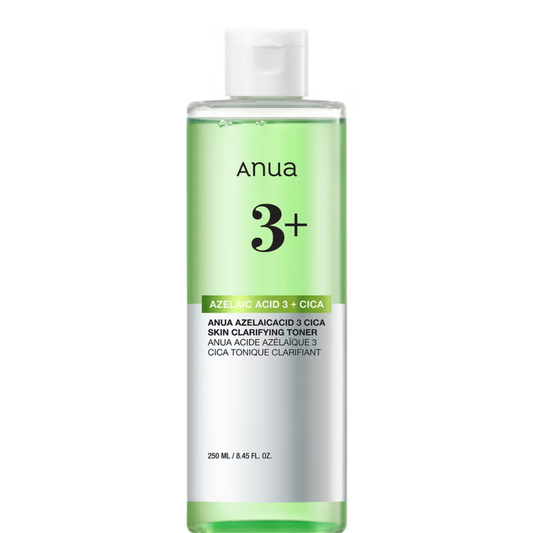 ANUA Azelaic Acid 3 + CICA Skin Clarifying Toner 250ml bottle from Glam Secret