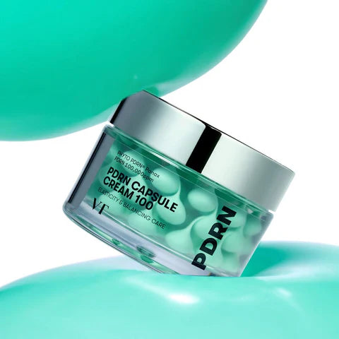 VT PDRN Capsule Cream 50ml jar, featuring a sleek white container with a silver lid, designed for skincare and rejuvenation.