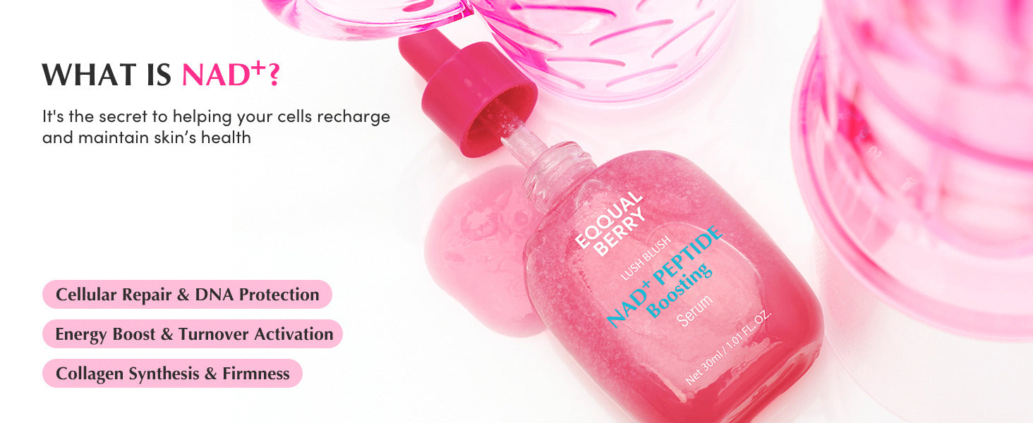 EQQUALBERRY Lush Blush NAD+ Peptide Boosting Serum - Glam Secret