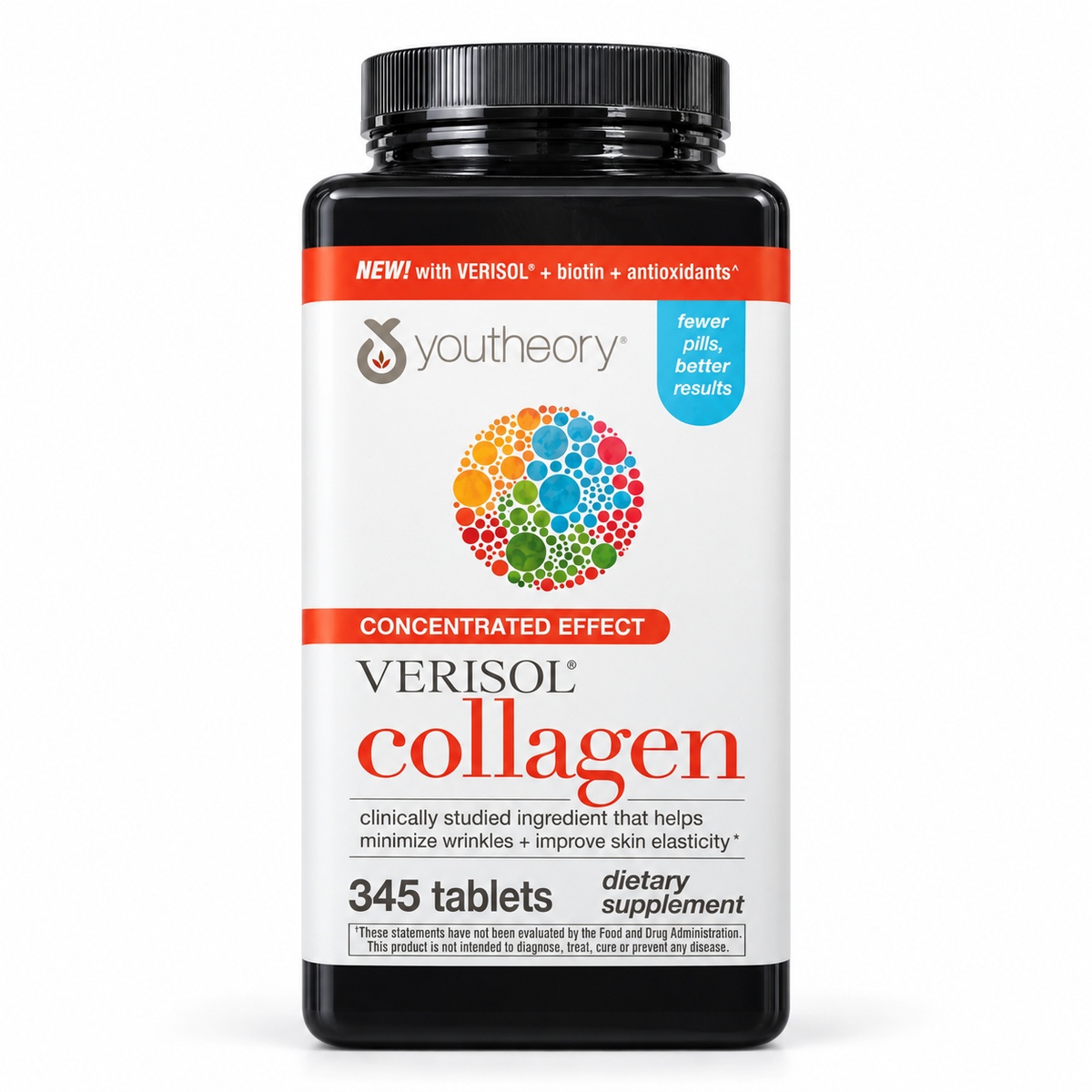 Youtheory VERISOL Collagen 345 Tablets beauty supplement bottle