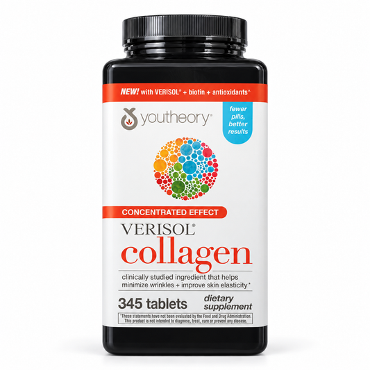 Youtheory VERISOL Collagen 345 Tablets beauty supplement bottle