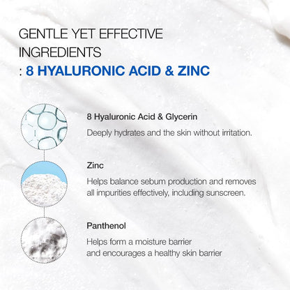 ANUA Hyaluronic Acid 8+ Panthenol Foaming Cleanser - Glam Secret