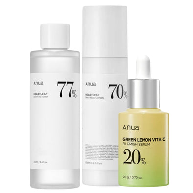 ANUA Green Lemon Vita C & Heartleaf 70 Daily Lotion & Heartleaf Soothing Toner SetLotion, Toner & SerumGlam Secret