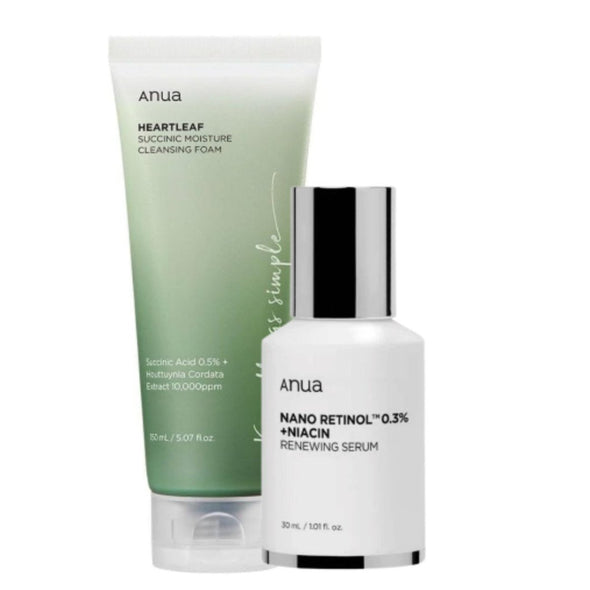 ANUA Renewing Serum & Cleansing Foam SetCleansing FoamGlam Secret