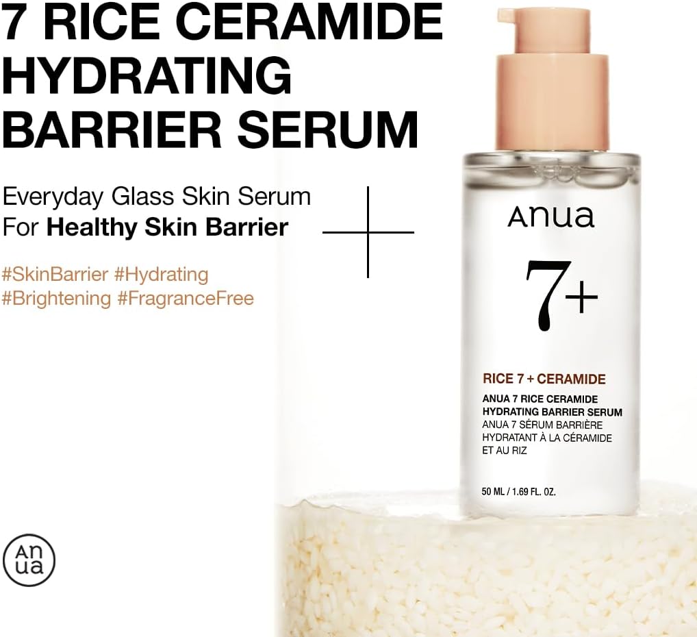 ANUA Rice 7 Ceramide Hydrating Barrier System Serum - Glam Secret