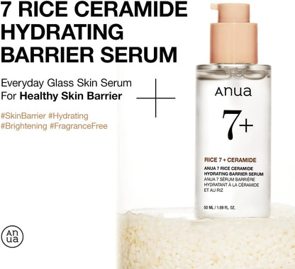 ANUA Rice 7 Ceramide Hydrating Barrier System Serum - Glam Secret