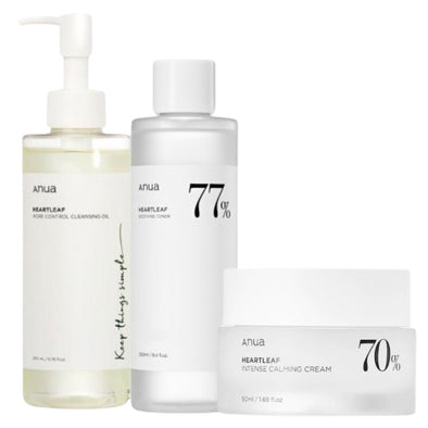 ANUA Heartleaf Set Toner, Cleansing Oil and CreamToner + Cleansing Oil + CreamGlam Secret