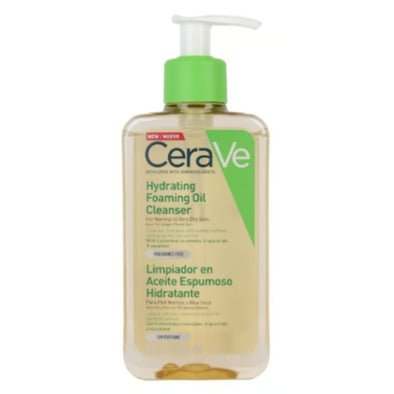 CERAVE CeraVe Hydrating Foaming Oil Cleanser for Normal to Very Dry Skin with Squalane, Triglyceride and 3 Essential Ceramides (For Face and Body), Clear, 236 mlCleanserGlam Secret