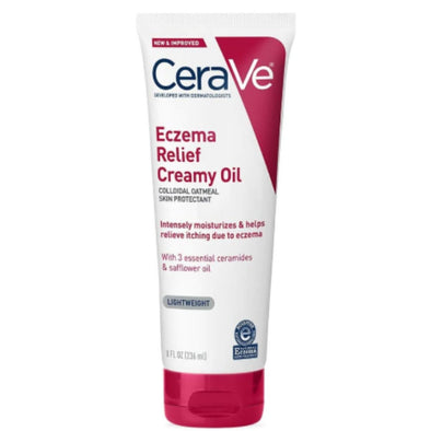 CERAVE Eczema Relief Creamy Body Oil | Anti Itch Cream for Eczema & Moisturizer for Dry Skin with Colloidal Oatmeal, Ceramides and Safflower OilCREAMGlam Secret