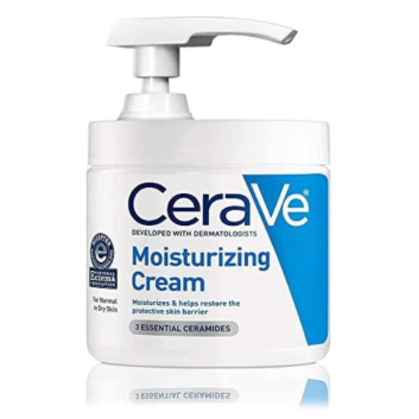 CERAVE Moisturizing Cream | 16 Ounce with Pump | Daily Face and Body Moisturizer for Dry SkinCreamGlam Secret