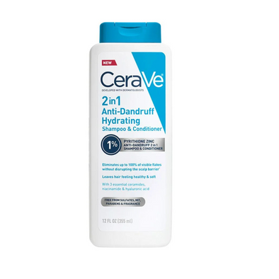 CERAVE 2 in 1 Anti-Dandruff Hydrating Shampoo & Conditioner - Glam Secret