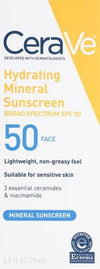 CERAVE Hydrating Mineral SunscreenSunscreenGlam Secret