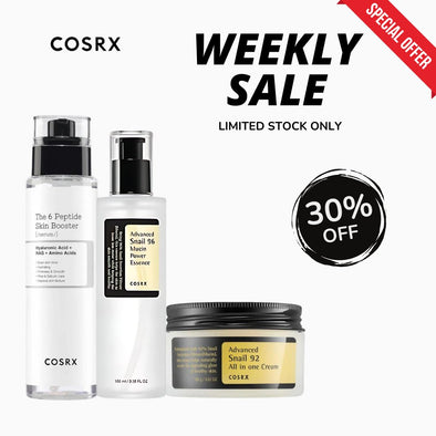 COSRX Bundle Skin Booster Serum, Advanced Snail 96 Essence, All in one Cream SetsetGlam Secret