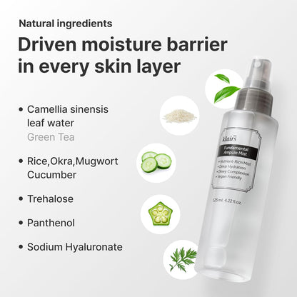 DEAR KLAIRS Fundamental Ampule Mist 125 ml - Glam Secret