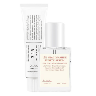 DR ALTHEA 345 Relief Cream & 15% Niacinamide Purity Serum SET