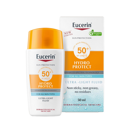 EUCERIN Sunscreen Hydro Protect Face Ultra Light Fluid SPF 50+ - Glam Secret