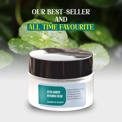 GLOW N GLASSY Ultra Barrier Repairing Cream | 50 ml | Intensive Moisturizing & Barrier-Strengthening Cream - Glam Secret