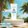 GLOW N GLASSY Ultra Calming Sunscreen | SPF50+ PA++++ | Soothing & Hydrating Sun Protection - Glam Secret