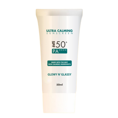 GLOW N GLASSY Ultra Calming Sunscreen | SPF50+ PA++++ | Soothing & Hydrating Sun Protection - Glam Secret