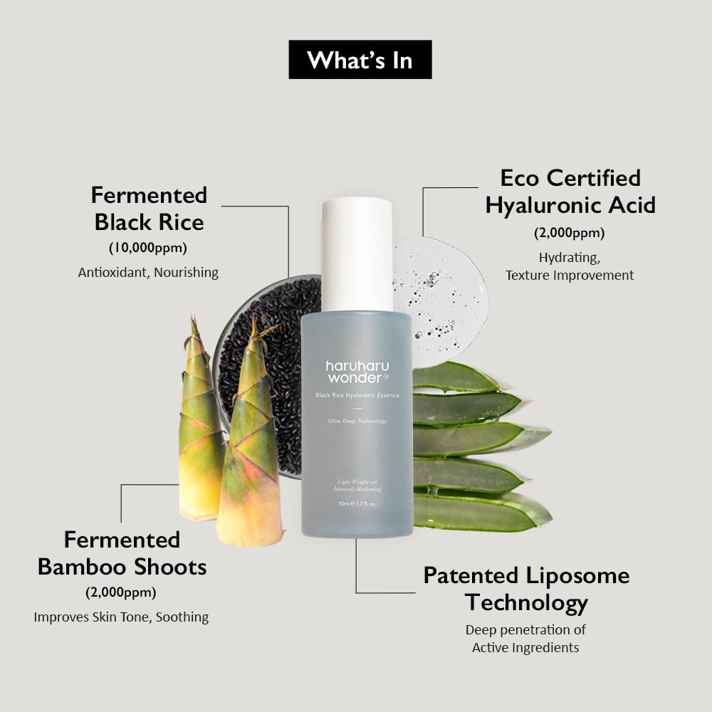 HARU HARU WONDER Black Rice Hyaluronic EssenceEssenceGlam Secret