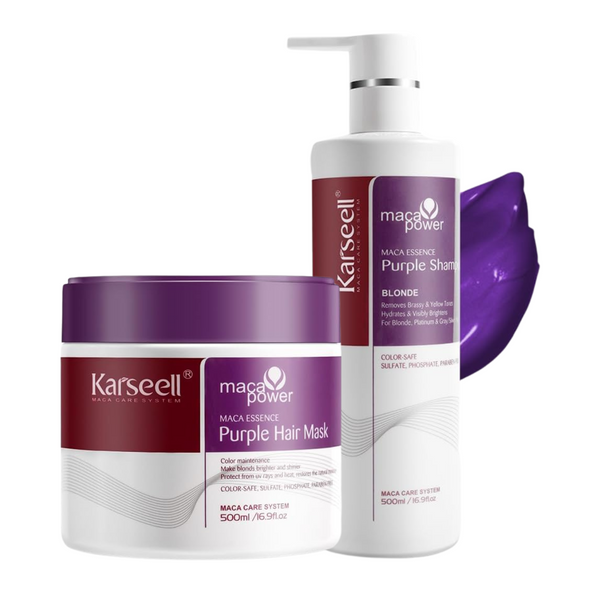 KARSEELL Purple Mask and Shampoo for Blonde SET - Glam Secret