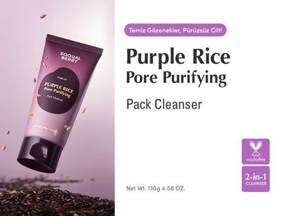 EQQUALBERRY Purple Rice Pore Purifying Pack Cleanser