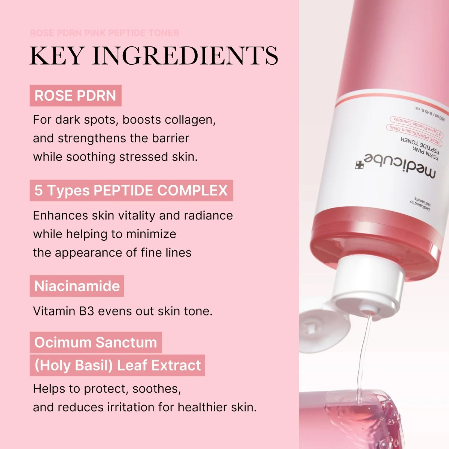 MEDICUBE PDRN Pink Cica Soothing Toner - Glam Secret