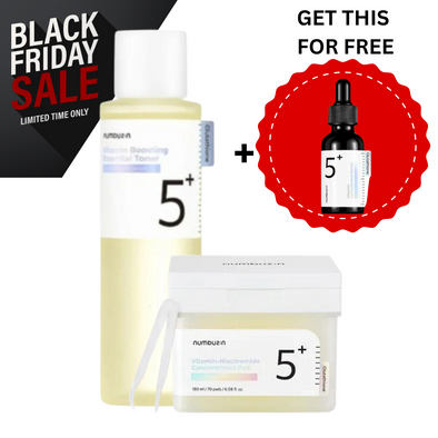 BLACK FRIDAY SALE  vitamin niacinamide pad 70 pads + NUMBUZIN No.5 Vitamin Boosting Essence Toner - Glam Secret